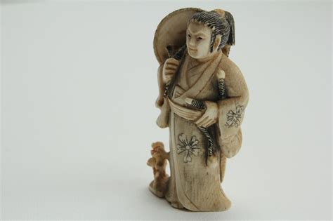 Netsuke Samuraj Japonia XIX w Edo Poznań Kup teraz na