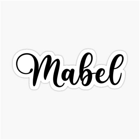 Mabel Name Handwritten Calligraphy Sticker For Sale By YelenaStore