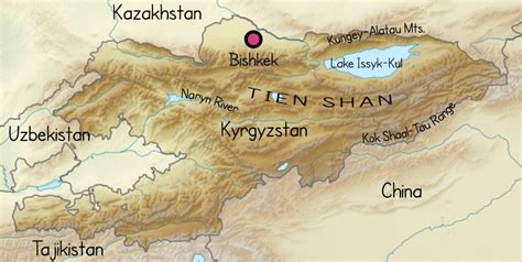 Tian Shan Mountains Map Location