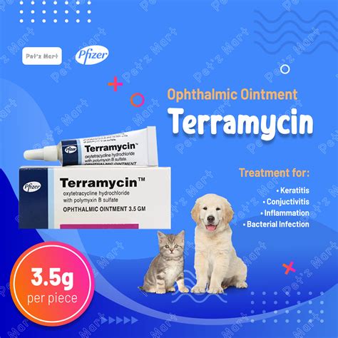 Terramycin 35g Ophthalmic Ointment For Dog Cat Conjunctiva For Pets