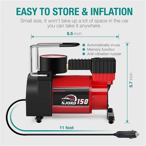 Buy Smashier Portable Air Compressor Tire Inflator 12V DC Digital