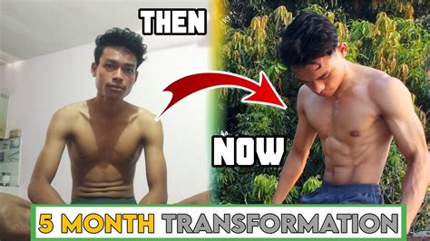 5 Month Skinny To Muscle Body Transformation At Home Without Gym Motivational Youtube