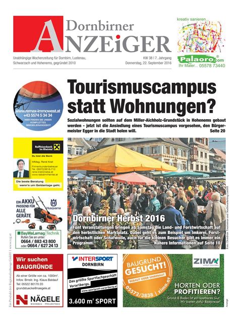 Dornbirner Anzeiger By Regionalzeitungs Gmbh Issuu