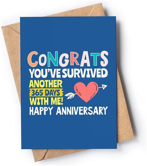 Funny Anniversary Card For Him Or Her Original