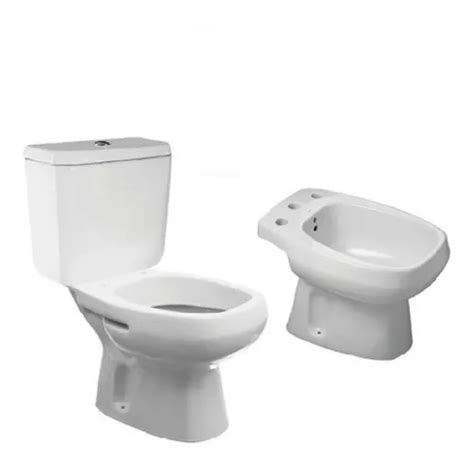 Combo M Naco Inodoro Corto Deposito Bidet A Roca