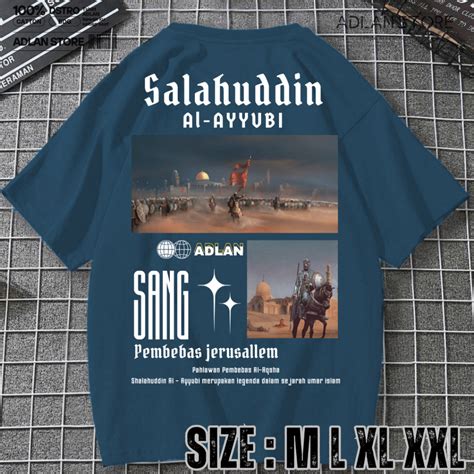 Jual Adlan Tshirt Dakwah Islam Warna Denim Kaos Sahabat Nabi Ali Bin