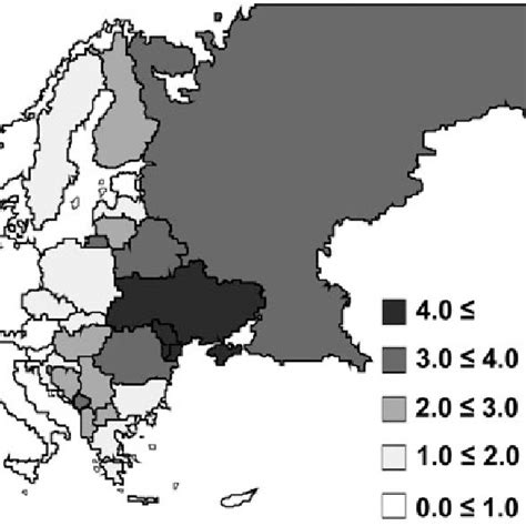 Volume Of Per Capita Annual Unrecorded Alcohol Consumption In Europe In