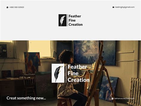 Feather Fine Creation Logo By Md Taslim Uddin On Dribbble