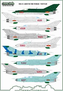 Decal 1 72 Mikoyan MiG 21 Vietnam Model Maker Decals