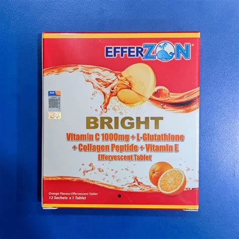 Efferzon Bright Vitamin C Mg L Glutathione Collagen Peptide