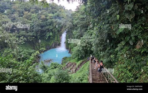 Alajuela Costa Rica January Rio Celeste Waterfall And Pond In