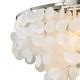 Elsa In W Satin Nickel Capiz Shell Coastal Flush Mount Ceiling Light