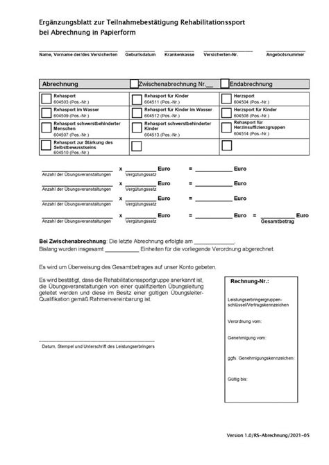 Neues Formular der Teilnahmebestätigung ab 2022