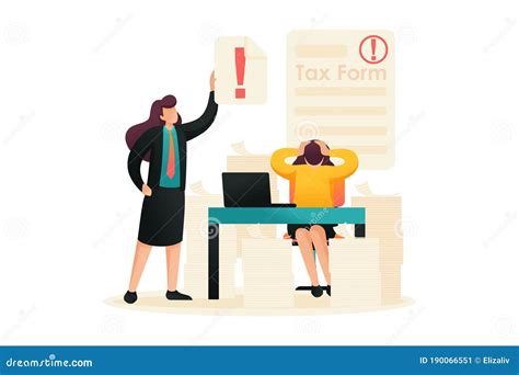 Stressful Situation Completing The Tax Form Deadline For Filing Tax