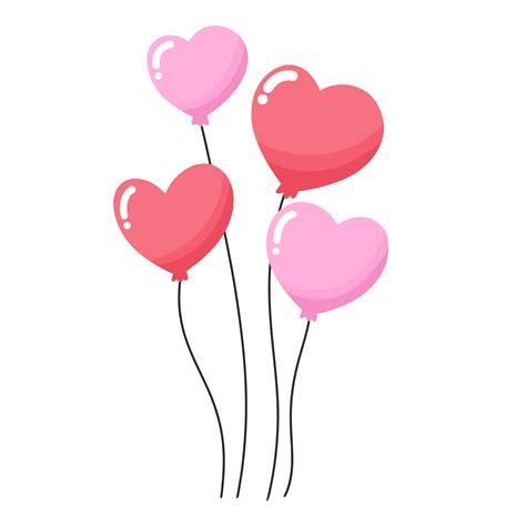 Pink And Red Heart Balloon Valentine Day Decoration 27228900 Png