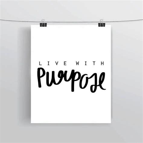 Live With Purpose Inspirational Hand Lettering Drawing