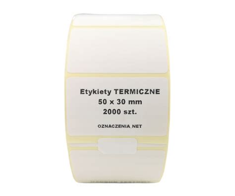 Etykiety TERMICZNE 50x30 Samoprzylepne 2000 ZEBRA Bial E Ter 50 30