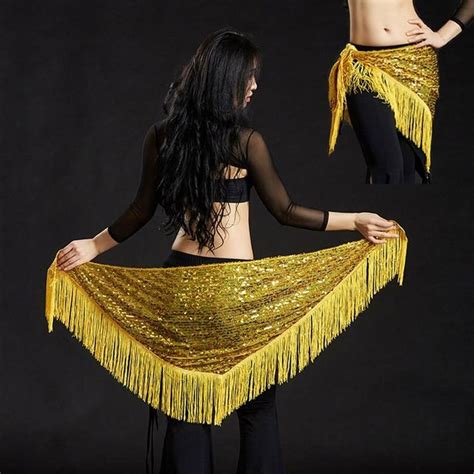 New Style Belly Dance Costumes Mesh Sequins Tassel Belly Dance Hip