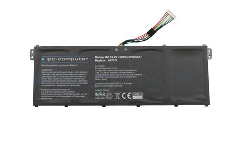 Ipc Computer Akku Wh V Kompatibel F R Acer Aspire A G