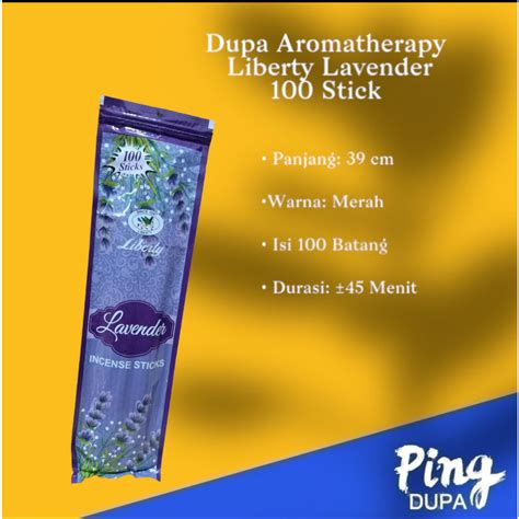 Jual Dupa Lavender Isi Batang Hio Aromateraphy By Liberty Shopee