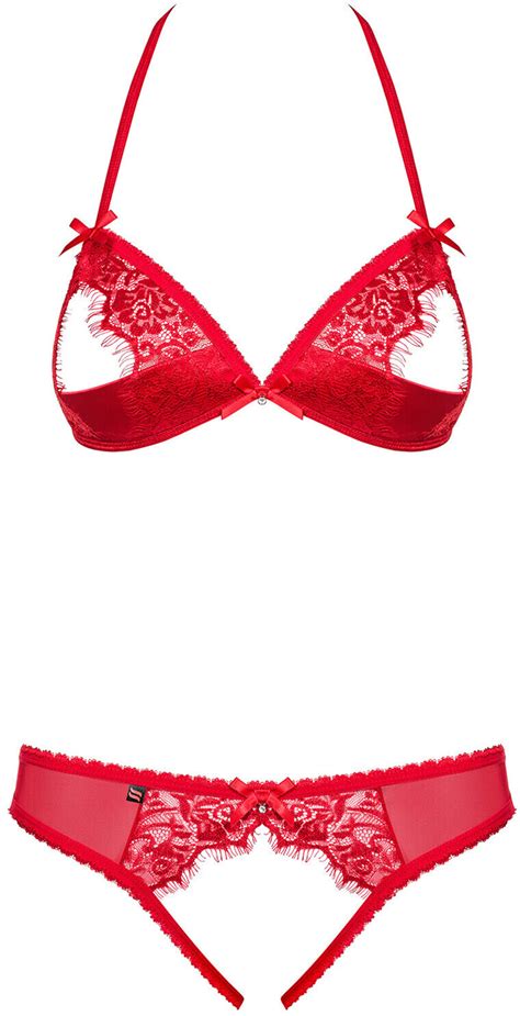 Obsessive Lingerie Set Ouvert Pcs Red A Offerte Black Friday