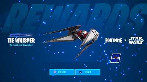 Claim The Free Star Wars Glider In Fortnite Tie Whisper Youtube