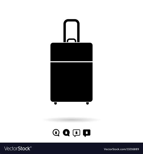 Travel Bag Set In Black And White Color Royalty Free Vector