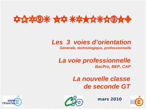 Ppt Mars Les Voies Dorientation G N Rale Technologique