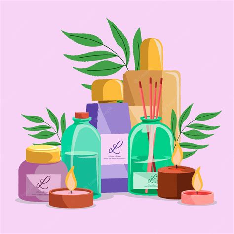 Colección De Elementos De Aromaterapia Vector Premium