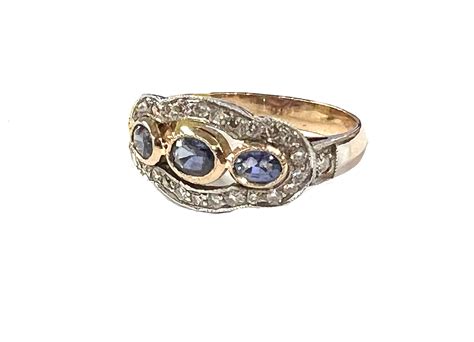 Edwardian Style Sapphire And Diamond Ring Cynthia Findlay Fine