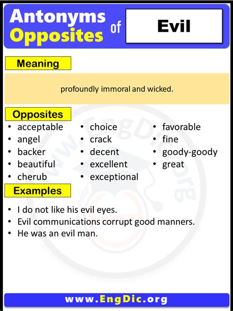 Opposite Of Evil In English Archives Engdic