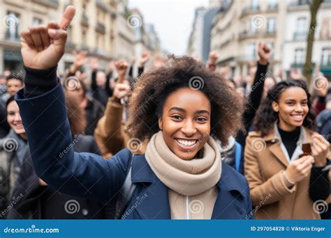 Joyful Group of Casually Dressed People Celebrating Together with ...