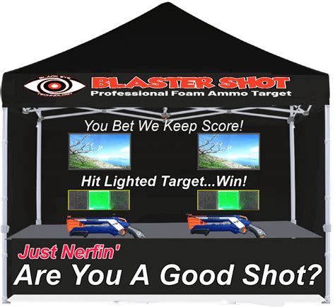Nerf Shooting Gallery Carnival Game For 6 Nerf Shooters