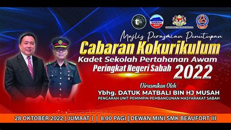 Majlis Perasmian Penutupan Cabaran Kokurikulum Kadet Sekolah Pertahanan