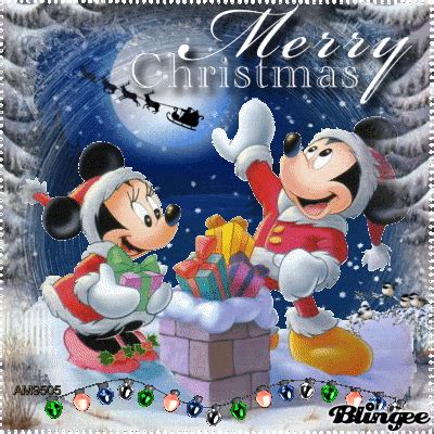 Mickey And Minnie Mouse Christmas Card