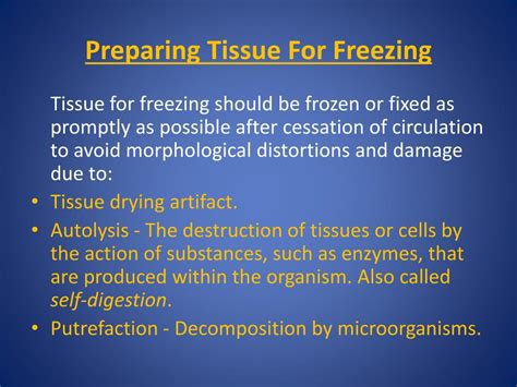 PPT TISSUE FREEZING METHODS FOR CRYOSTAT SECTIONING PowerPoint