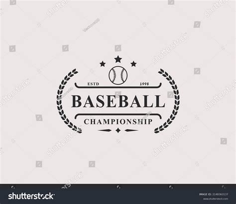 Vintage Retro Badge Baseball Logos Emblems Stock Vector (Royalty Free ...