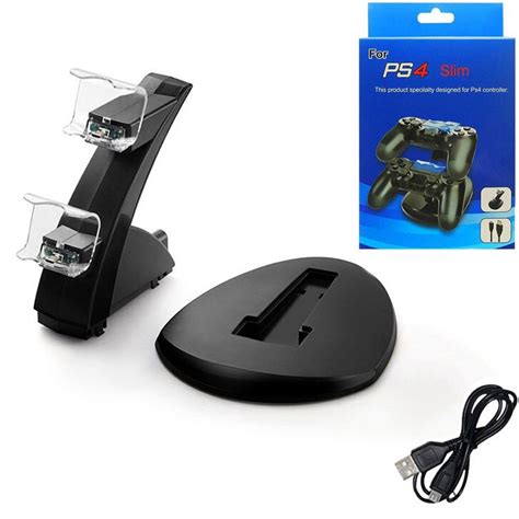 Зарядка для 2 джойстиков на ps4 Slim Pro устройство для зарядки на два ...