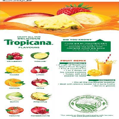 Tropicana Mix Fruit Delight Tetrapak Ltr At Best Price In India