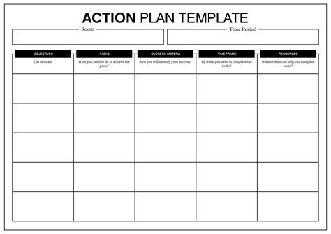 Action Plan Worksheet Template