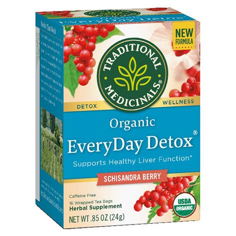 Traditional Medicinals Healthy Everyday Detox Tea Organic Ingredients 16 Ct Pack 6