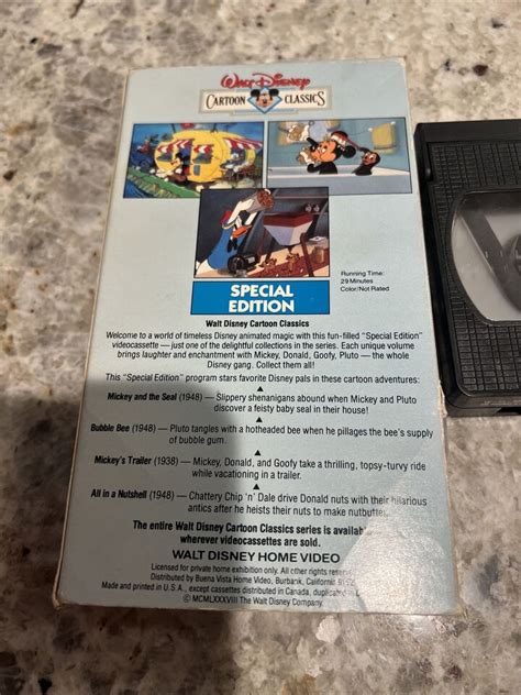 Walt Disney Cartoon Classics Special Edition Vhs 1988 Good