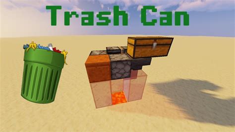 How To Build A Trash Can In Minecraft Youtube