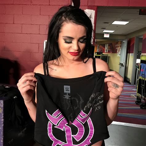 Paige Worn And Signed Authentic T Shirt Raw 121117 Wwe Auction