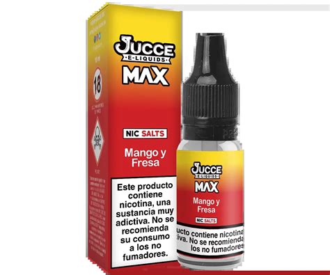 Jucce MAX Mango y Fresa 10ml e líquido Vape Jucce ES