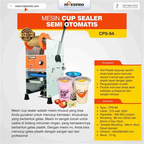 Daftar Harga Mesin Cup Sealer Pres Cup Minuman Gelas Plastik 2021