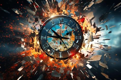 Premium Photo Abstract Representation Of A Clock Face Generative Ai