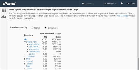 Disk Space Usage In Cpanel Catalyst