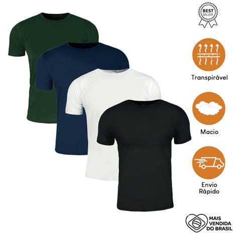 Kit Camisetas Masculinas Premium B Sicas Shopee Brasil