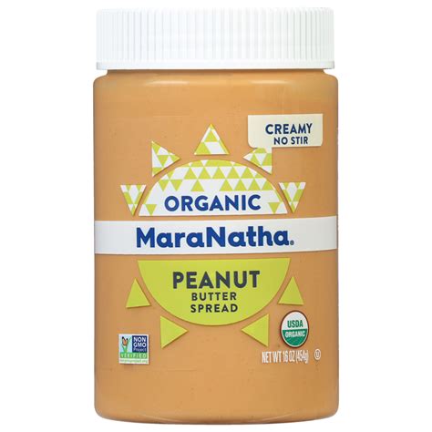 Organic No Stir Peanut Butter Creamy MaraNatha Nut Butters